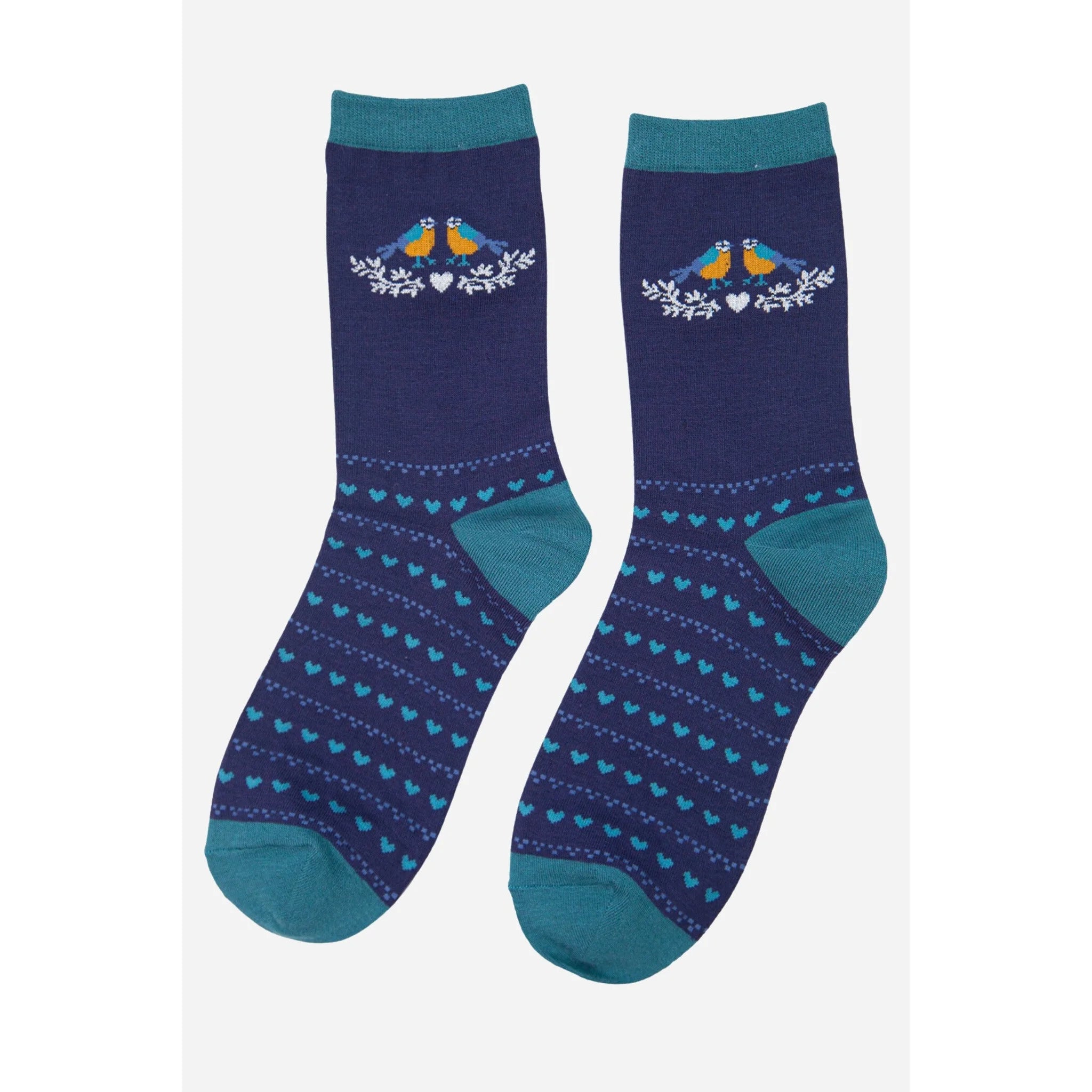 Womens Novelty Bamboo Blue Tits Socks