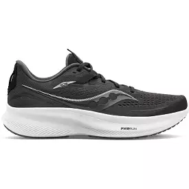 Women's Saucony Ride 15, Black White, 9 B Medium