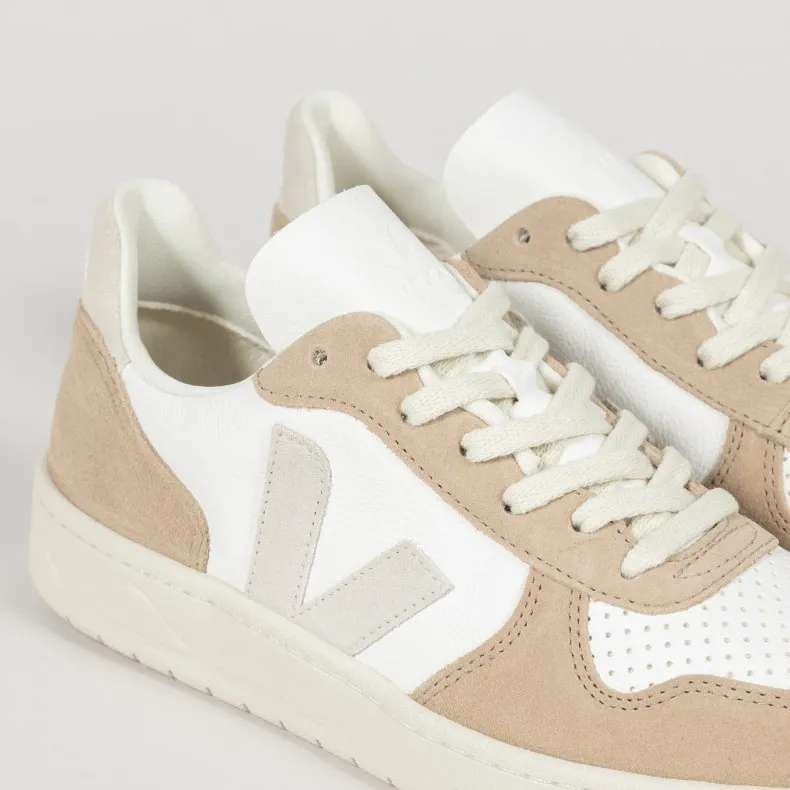 Women's Veja V-12 Leather (Extra White/Natural/Sahara)